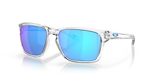 Oakley Herren Sylas Sonnenbrille, Polished Clear/PRIZM Sapphire, Einheitsgröße