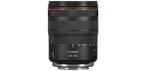 Canon Objektiv RF 24-105mm F4L IS USM Lens Zoomobjektiv Teleobjektiv passend für Kameras der EOS R-Serie (77mm Filtergewinde, Bildstabilisator, Nano USM Motor, Witterungsschutz), schwarz