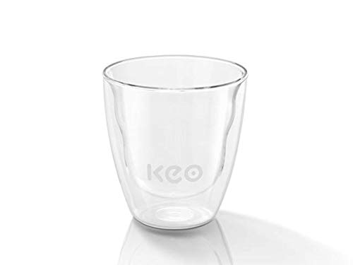 KEO doppelwandiges Teeglas Pyramiden-Glas 250 ml aus hochwertigem Borosilikatglas in Gastronomiequalität