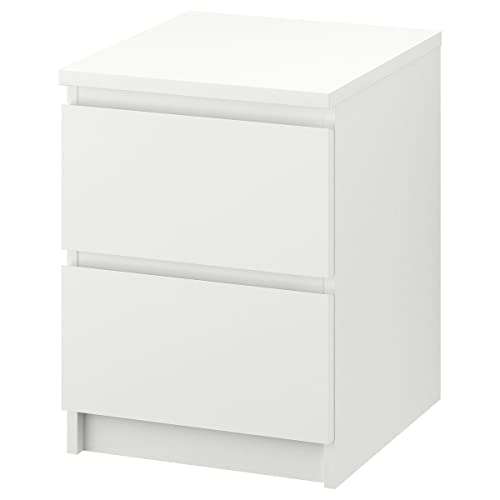 Ikea MALM – Kommode mit 2 Schubladen, Weiß – 40 x 55 cm