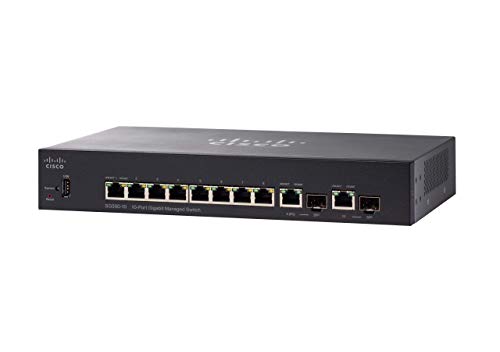Cisco SG350-10 Gigabit-Managed Switch mit 10 Ports (SG350-10-K9-EU)