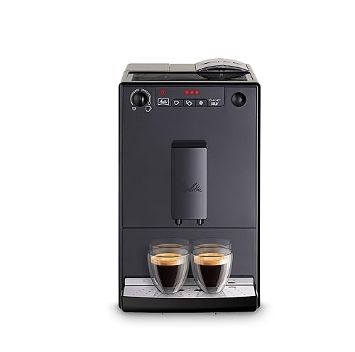 Melitta Caffeo Solo - Kaffeevollautomat mit verstellbarem Auslauf, Kaffeemaschine mit abnehmbarem Wassertank, für z. B. Espresso oder Café Crème, pure black