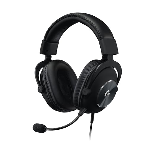 Logitech G PRO X Gaming-Headset, Over-Ear Kopfhörer mit Blue VO!CE Mikrofon, kabelgebunden, DTS Headphone:X 7.1 für Esport Gaming, PRO-G 50mm Lautsprechern, PC/PS/Xbox/Nintendo Switch - Schwarz