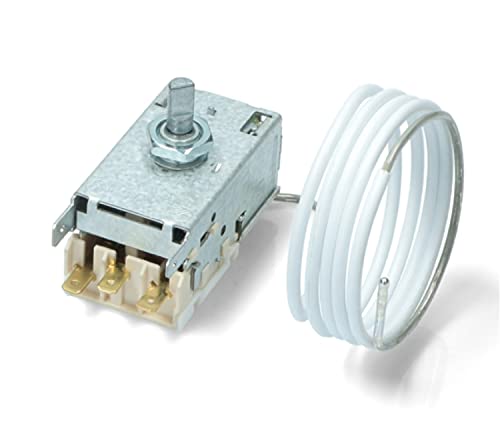 DL-pro Thermostat für Liebherr 6151086 Ranco K59L1287 kompatibel mit Miele 1513061 AEG 5026750700/7 899671069599/1 Temperaturregler mit Kapillarrohrschutzschlauch für Kühlschrank