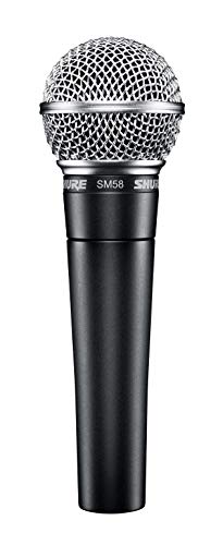 Shure SM58SE Cardioid Dynamisches Vokalmikrofon mit Eius-Schalter, eingebauter Popfilter, A25D-Mikrofon-Clip, Speichertasche, 3-pin-XLR-Anschluss (SM58S)