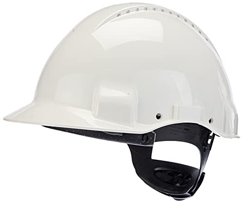 3M Peltor Schutzhelm G3000, G30NUW, mit 3M Uvicator Sensor, ABS, mit Schweißband und Ratschensystem, belüftet, weiß, 1 Packung