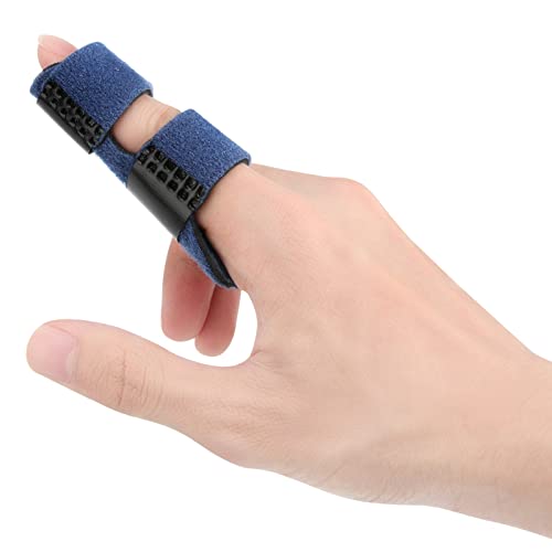 Echify Fingerschienen–Verstellbare Finger Schiene für Triggerfinger - Fingerschutz Fingerorthese mit Aluminiumstütze Finger Stabilisator Fingerlinge für Gebrochene Arthritis & Verletzungen (Blau)