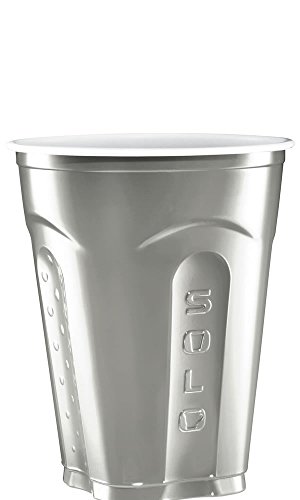 Solo Squared Cups, 510 ml, 30 Stück, silberfarben (Farbe kann variieren)