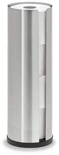 blomus -NEXIO- WC-Rollenhalter aus Edelstahl, exklusiver Toilettenpapierhalter mit Platz für bis zu 4 Rollen, modernes Badaccessoire ohne Montage (H / B / T: 45,5 x 13,5 x 13,5 cm, Silber, 68409)