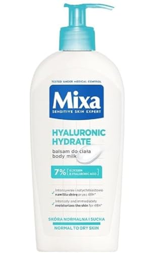 Mixa Hyalurogel Feuchtigkeitsspendende Milch, enthält Hyaluronsäure, zieht schnell ein, stärkt die Schutzbarriere der Haut, 400 ml