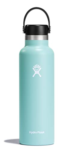 HYDRO FLASK - Trinkflasche 621ml (21oz) - Isolierte Wasserflasche aus Edelstahl - Sportflasche mit auslaufsicherem Flex Deckel & Gurt - Thermoflasche Spülmaschinenfest - Kleine Öffnung - Dew