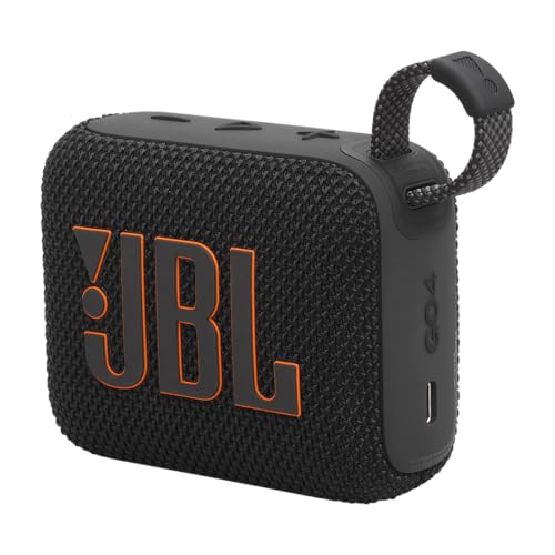 JBL Go 4 in Schwarz – Tragbare Bluetooth-Lautsprecher-Box Pro Sound, tiefem Bass und Playtime-Boost-Funktion – Wasserfest und staubfest – 7 h Laufzeit