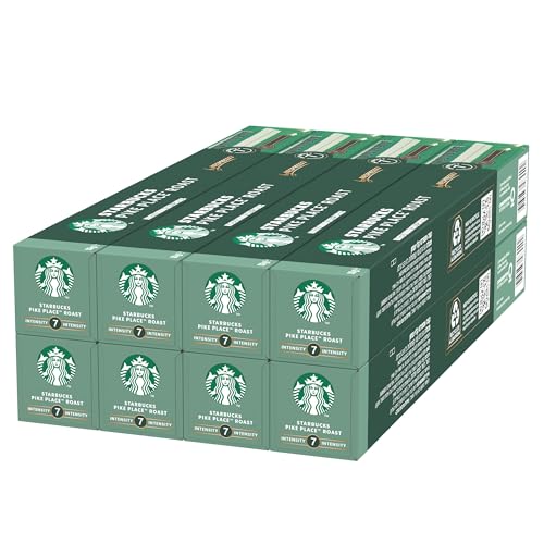 STARBUCKS Pike Place Roast by Nespresso, Mittlere Röstung, Kaffeekapseln 8 x 10 (80 Kapseln)