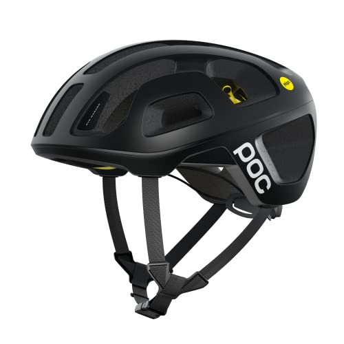 POC Octal MIPS Fahrradhelm - Der prämierte Octal Helm bietet revolutionären Schutz für Straßenfahrer mit MIPS-Rotationsschutz, Uranium Black Matt