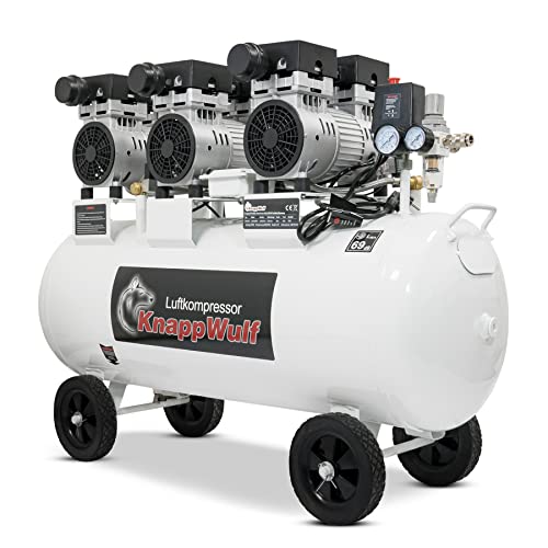 KnappWulf Flüster Kompressor Luftdruckkompressor KW2100 mit 100L Kessel 3 Motoren a 750W