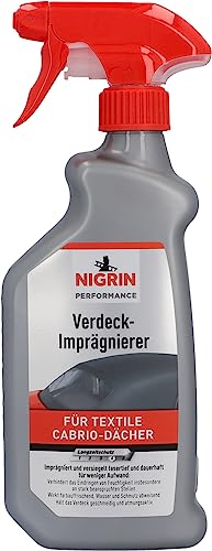 NIGRIN Verdeck Imprägnierer, 500 ml Sprühflasche, wasser- und schmutzabweisend, bis zu 6 Monate Abperl-Effekt