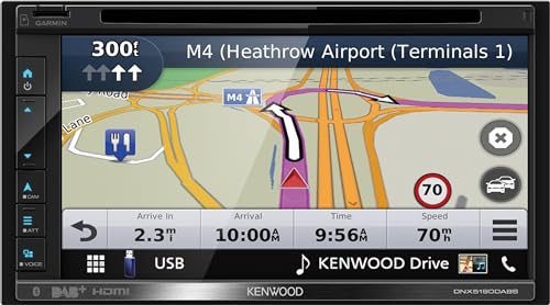 Kenwood DNX5190DABS Navigationssystem 17,1 cm (6.75') Touchscreen TFT Fixed Schwarz 2,1 kg