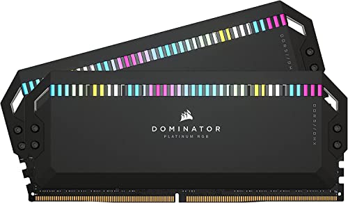 Corsair DOMINATOR PLATINUM RGB DDR5 RAM 32GB (2x16GB) 6400MHz CL32 Intel XMP iCUE Kompatibel Computer Speicher - Schwarz (CMT32GX5M2B6400C32)