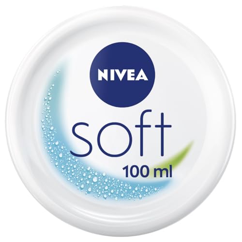 NIVEA Soft erfrischende Feuchtigkeitscreme (100 ml), leichte Creme mit Vitamin E und 100% natürlichem Jojoba-Öl, schnell einziehende Hautcreme für fühlbar entspannte Haut