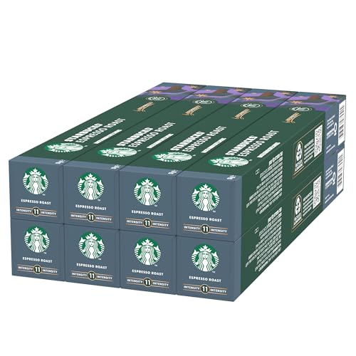 STARBUCKS Espresso Roast by Nespresso, Dunkle Röstung, Kaffeekapseln 8 x 10 (80 Kapseln)