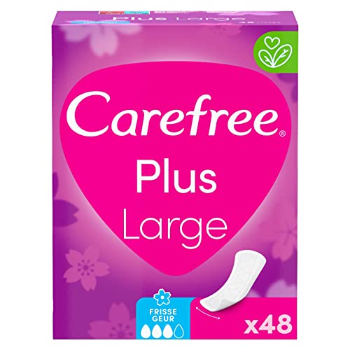 Carefree Plus Large Slipeinlagen mit ultimativem verbessertem Kern, frischer Duft, Absorptionsgrad drei, Größe L, extra breit, 48er Pack