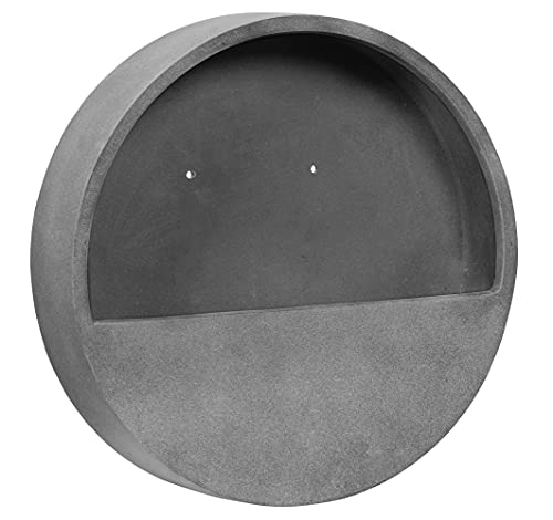 Finestgreen Hanging Wally Pflanzgefäß Grau | Wandgefäß zum bepflanzen (S Ø:40 T:7 cm, Grau) | Pottery Pots