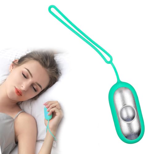 POFET Einschlafhilfegerät, USB Aufladung, Mikrostrom, elektronisches Puls Schlafinstrument zur Verbesserung des Schlafes, Stressabbau, schnellen und tiefen Schlaf (grün)
