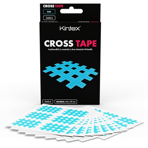 Kintex Cross Tape, ABC, 3 Farben und 3 Größen, Cross Tapes, Akupunkturpflaster, Gittertape, Tape Pflaster, Kinesiologie Tape, Crosstapes, B (36 mm x 29 mm)