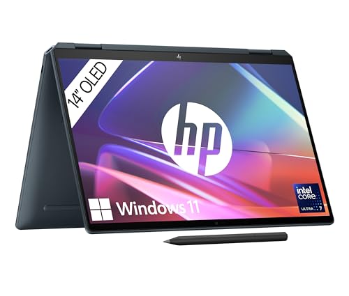 HP Spectre x360 2-in-1 Laptop | 14' 2,8K OLED-Touchdisplay | Intel Ultra 7-155H | 16GB DDR5 RAM | 1TB SSD | Intel Arc Grafik | Win11 | QWERTZ | Blau inkl. USB-C Hub & HP MPP 2.0 Pen