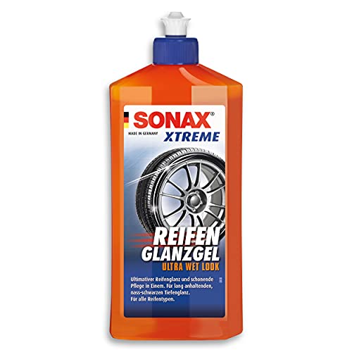 SONAX XTREME ReifenGlanzGel (500 ml) pflegt & schützt Gummi & Reifen vor Rissbildung & Farbausbleichung, lang anhaltender Reifenglanz | Art-Nr. 02352410
