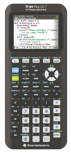 Texas Instruments TI-84 Plus CE-T Python Edition Grafischer Taschenrechner (Farbdisplay) Schwarz