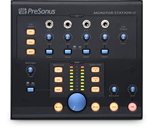 PreSonus Monitor Station V2, Desktop-Studio-Kontrollzentrum mit Monitor-Volumenregler und Kopfhörerverstärker