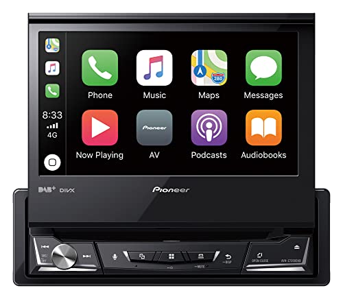 Pioneer AVH-Z7200DAB-AN inkl. DAB-Antenne, 1-DIN-Multimedia Player, ausklappbarer 7-Zoll ClearType-Touchscreen, Smartphone-Anbindung, Apple Car Play, USB, Bluetooth, 13-Band-Grafikequalizer
