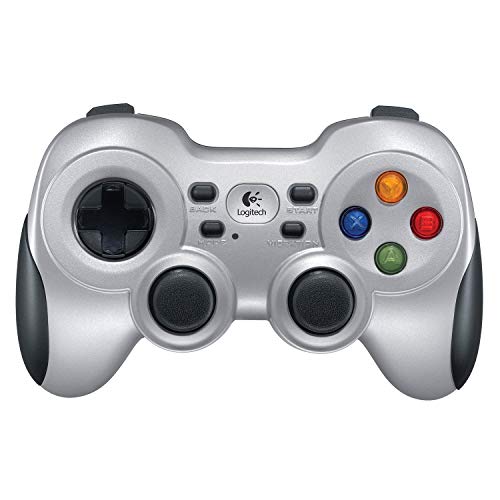 Logitech F710 kabelloses Gamepad, Spiele-Controller mit Konsolenartigem Layout, 4 Tasten D-Pad, Komfortable Griffflächen, PC - Grau/Schwarz