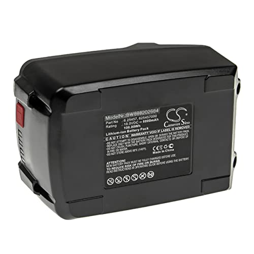 vhbw Akku kompatibel mit Metabo SE 18 LTX 6000, SE 18 LTX 6000 620049500 Elektrowerkzeug (6000mAh Li-Ion 18 V)