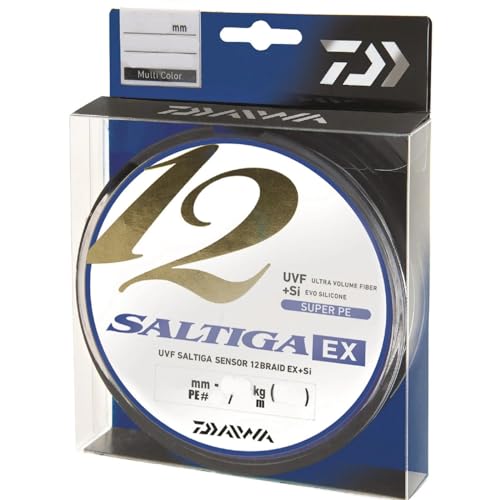 Daiwa Saltiga 12 Braid ExSi, 300 meter, 0.16mm, 14.0kg/31lbs, Multicolor, 12696-316