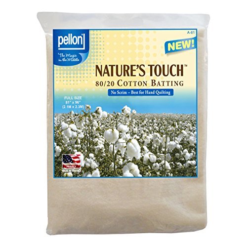 Pellon Nature's touch 80/20 Blend Cotton Batting, Full 81 x 96-Inch by Pellon