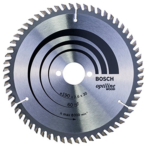 Bosch Accessories Bosch Professional 1x Kreissägeblatt Optiline Wood (Sägeblatt für Holz, Ø 190 x 30 x 2,6 mm, 60 Zähne, Zubehör Kreissäge)