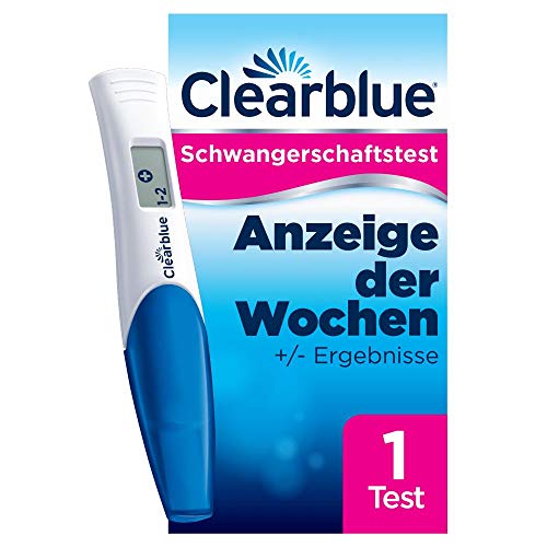 Clearblue Schwangerschaftstest Frühtest digital, Pregnancy Test, 1x Frühschwangerschaftstest / Schwangerschaftsfrühtest mit Wochenbestimmung, Schwangerschaft bestimmen, 25 mIU/ml