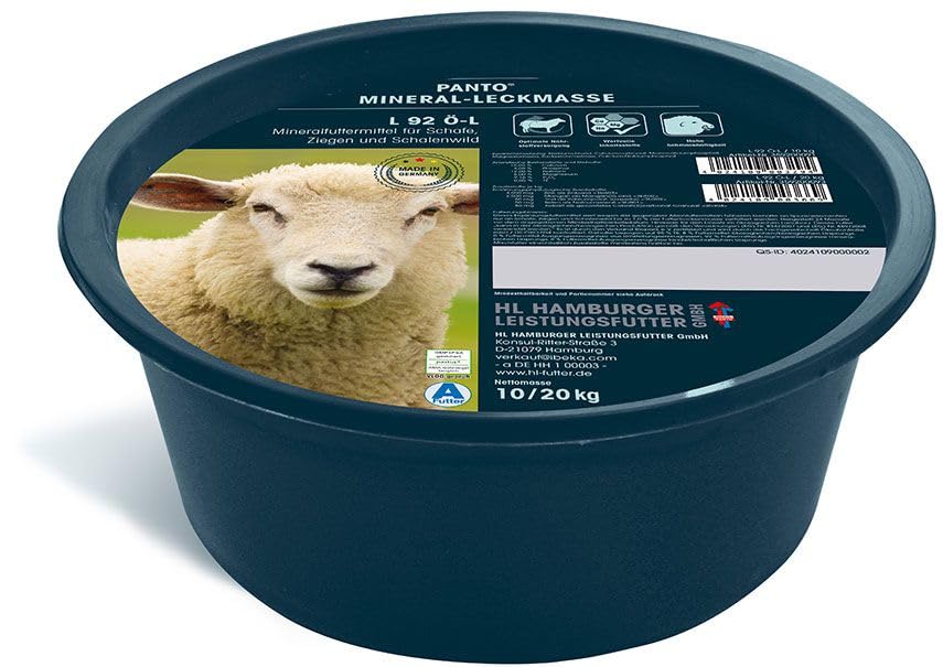 PANTO Mineralleckschale L92 10kg – Leckschale für Schafe, Ziegen und Schalenwild, Leckstein ohne Kupfer mit Selen und Zink