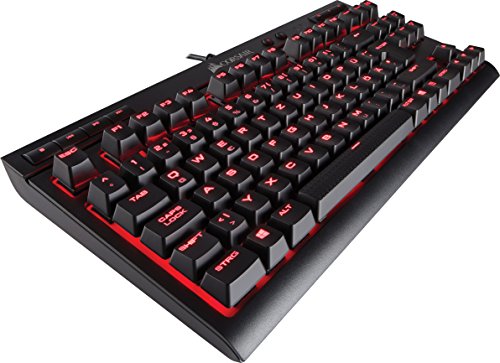 Corsair K63 Mechanische Gaming Tastatur (Cherry MX red: Leichtgängig und Schnell, Rot LED Beleuchtung, Kompakt, Qwertz) schwarz