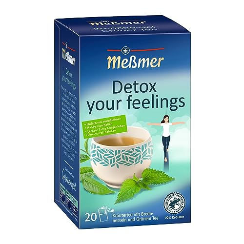 Meßmer DETOX YOUR FEELINGS | Brennnessel - Grüner Tee | 20 Teebeutel | Vegan | Glutenfrei | Laktosefrei