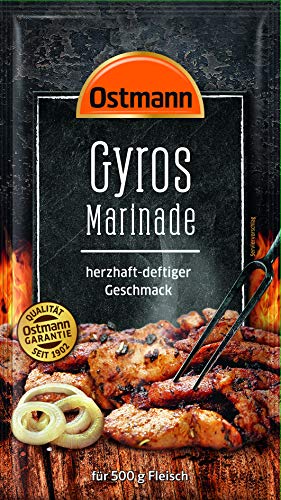 Ostmann Gewürze – Gyros Marinade, flüssige Grillmarinade für Rind- & Schweinefleisch, Gewürzmischung für 500 g Fleisch, ideal zum Grillen & Verfeinern von Speisen, 60 ml, 1 Stück (1er Pack)