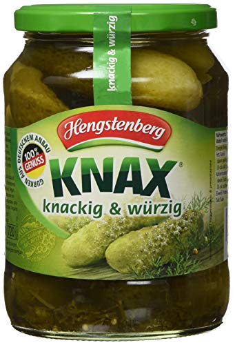 Hengstenberg Knax Gewürzgurken knackig-würzig, 12er Pack (12 x 670 g)