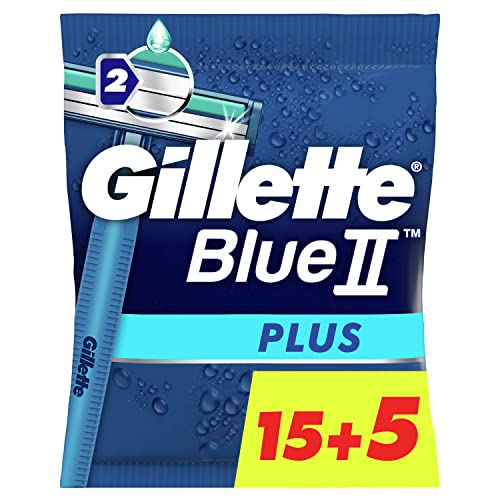 Gilette BlueII Plus-Einwegklingen für Männer, 20 Stück